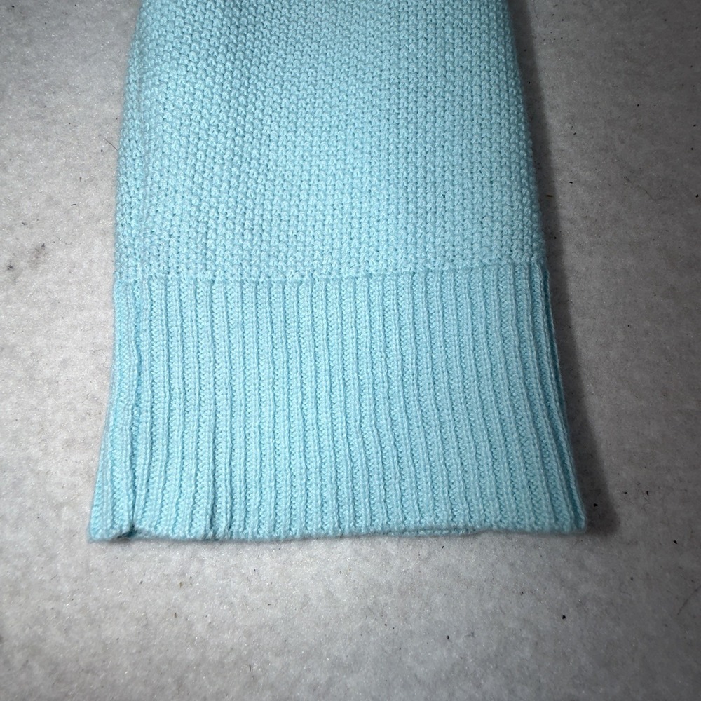 Merona Women's Large Aqua Blue Button Front Cardigan Sweater Cotton Knit L - Picture 8 of 9